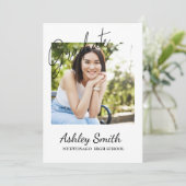 Uitnodiging voor Elegant Chic Afstuderen (Staand voorkant)