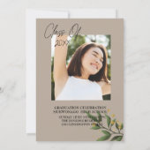 Uitnodiging voor Elegant Chic Afstuderen (Achterkant)