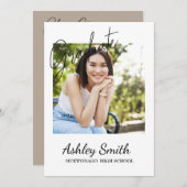 Uitnodiging voor Elegant Chic Afstuderen (Voorkant / Achterkant)