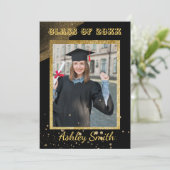 Uitnodiging voor Elegant Chic Afstuderen (Staand voorkant)