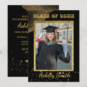 Uitnodiging voor Elegant Chic Afstuderen (Voorkant / Achterkant)