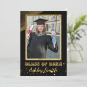 Uitnodiging voor Elegant Chic Afstuderen (Staand voorkant)