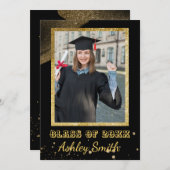 Uitnodiging voor Elegant Chic Afstuderen (Voorkant / Achterkant)