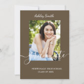 Uitnodiging voor Elegant Chic Afstuderen (Voorkant)