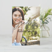 Uitnodiging voor Elegant Chic Afstuderen (Staand voorkant)