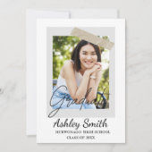 Uitnodiging voor Elegant Chic Afstuderen (Voorkant)