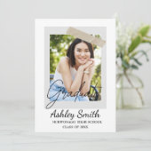 Uitnodiging voor Elegant Chic Afstuderen (Staand voorkant)