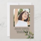 Uitnodiging voor Elegant Chic Afstuderen (Achterkant)