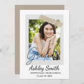 Uitnodiging voor Elegant Chic Afstuderen (Voorkant / Achterkant)