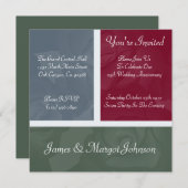 Uitnodiging voor Elegant Event Jubileum Party (Voorkant / Achterkant)