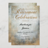 Uitnodiging voor Elegant geverfd koperen oproeppar (Voorkant / Achterkant)