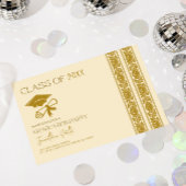 Uitnodiging voor Elegant Gold Graduation Party