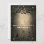 Uitnodiging voor Elegant Gothic-kerstfeest (Achterkant)