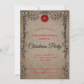 Uitnodiging voor Elegant Gothic-kerstfeest (Voorkant)