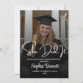 Uitnodiging voor Elegant Graduation Party