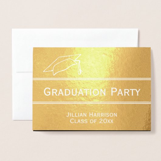 Uitnodiging voor Elegant Graduation Party (Voorkant met envelop)
