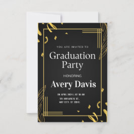 Uitnodiging voor Elegant Graduation Party