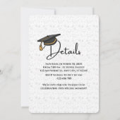 Uitnodiging voor Elegant Graduation Party (Achterkant)