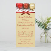 Uitnodiging voor Elegant Long Kerstparty (Staand voorkant)