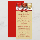 Uitnodiging voor Elegant Long Kerstparty (Voorkant / Achterkant)