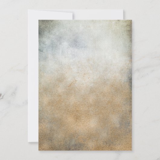 Uitnodiging voor Elegant Paint Copper Jubileum Par (Achterkant)