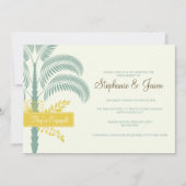 Uitnodiging voor Elegant Palm Tree Engagement Part (Voorkant)