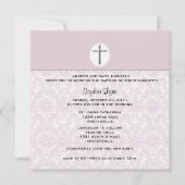Uitnodiging voor Elegant Pink Damask (Voorkant)