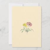Uitnodiging voor elegant rustic bloemendinerfeest (Achterkant)