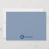 Uitnodiging voor Elegant Script Blue Baby shower (Achterkant)