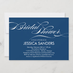 Uitnodiging voor Elegant Script Bridal Shower