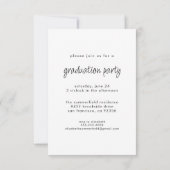 Uitnodiging voor Elegant Script Photo Graduparty (Achterkant)