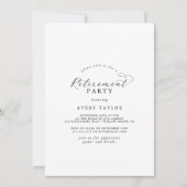 Uitnodiging voor Elegant Script Retirement Party (Voorkant)