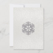 Uitnodiging voor Elegant Snowflake Engagement Part (Achterkant)