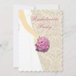 Uitnodiging voor Elegant Wedding Gown Bachelorette