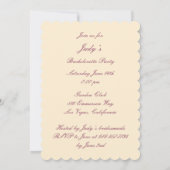 Uitnodiging voor Elegant Wedding Gown Bachelorette (Achterkant)