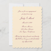 Uitnodiging voor Elegant Wedding Gown Engagement P (Achterkant)