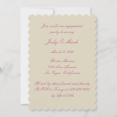 Uitnodiging voor Elegant Wedding Gown Engagement P (Achterkant)