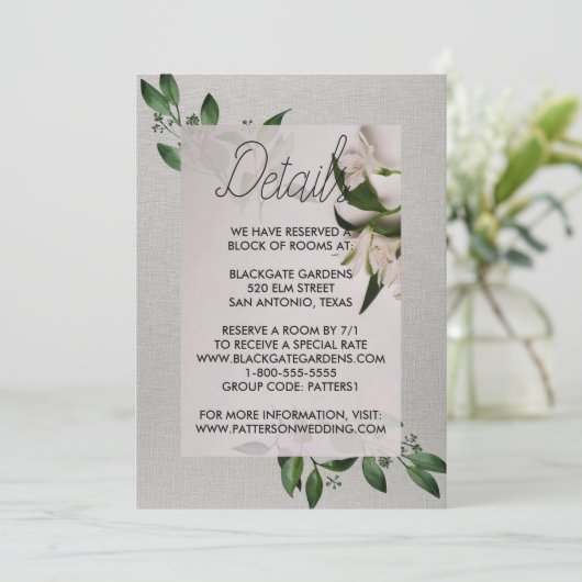 Uitnodiging voor elegante behuizing (Staand voorkant)