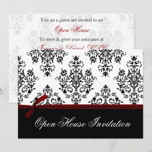 Uitnodiging voor elegante Corporate Party (Voorkant / Achterkant)