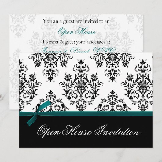 Uitnodiging voor elegante Corporate Party (Voorkant / Achterkant)