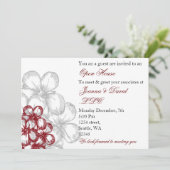 Uitnodiging voor elegante red Corporate Party (Staand voorkant)