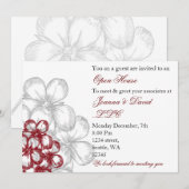 Uitnodiging voor elegante red Corporate Party (Voorkant / Achterkant)