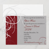 Uitnodiging voor elegante red Corporate Party (Voorkant / Achterkant)