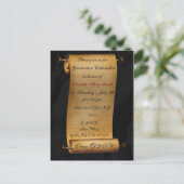 Uitnodiging voor elegante scroll Graduparty (Staand voorkant)