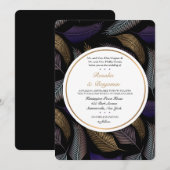 Uitnodiging voor elegante veren (Voorkant / Achterkant)