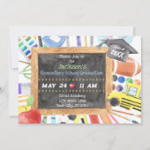 Uitnodiging voor elementaire Afstuderen (Voorkant)