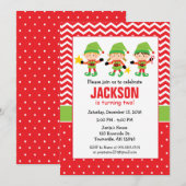 Uitnodiging voor Elf Holiday Party (Voorkant / Achterkant)