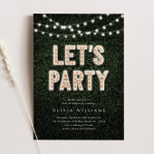 Uitnodiging voor elk digitaal feest met marquee-li