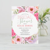 Uitnodiging voor elke gebeurtenis in bloemenschild (Staand voorkant)