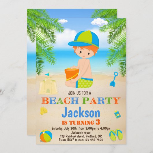 Uitnodiging voor elke verjaardag van elke dag Uitn (Voorkant / Achterkant)